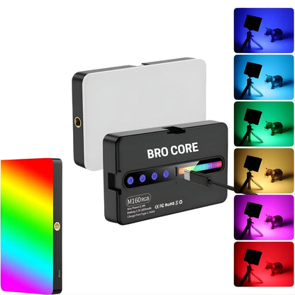 bro core m160 rgb video light for youtube and photography