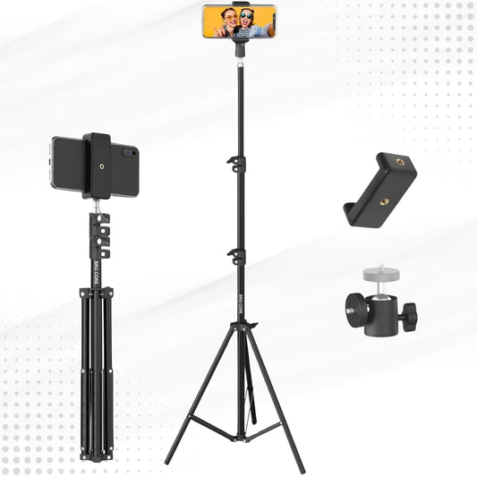 7 feet tripod stand for mobile and camera adjustable professional tripod for video recording photography with strong stable lightweight design