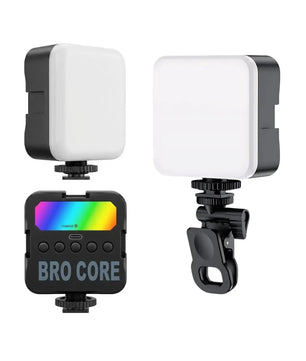 Bro Core RGB Mini LED Light portable rechargeable video light for photography and content creation