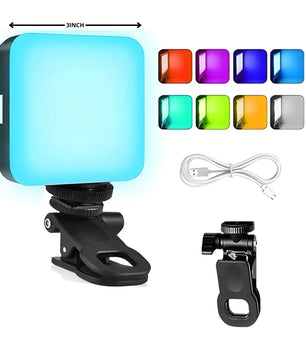 Compact RGB mini light with adjustable colors for photography and video shooting