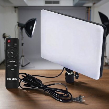 Bro Core MM-240 Camera Light 11-inch LED Soft Panel | 3400 Lux Professional Video Light for YouTube, Photography & Reels Bro Core