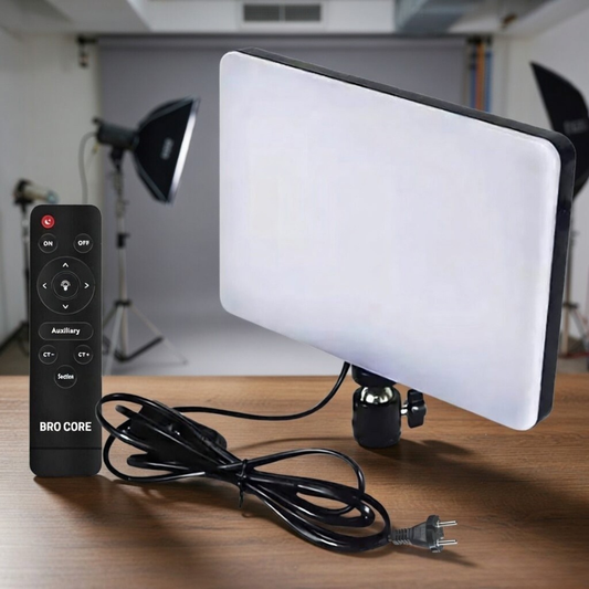 Bro Core MM-240 Camera Light 11-inch LED Soft Panel | 3400 Lux Professional Video Light for YouTube, Photography & Reels Bro Core