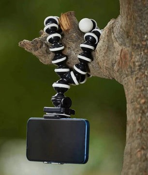 Mini tripod with flexible legs for stable video recording and photography