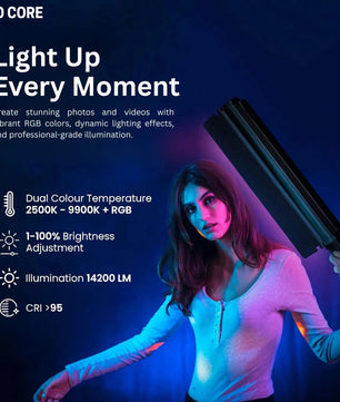 LS 188 RGB photography light wand with remote control and rechargeable battery