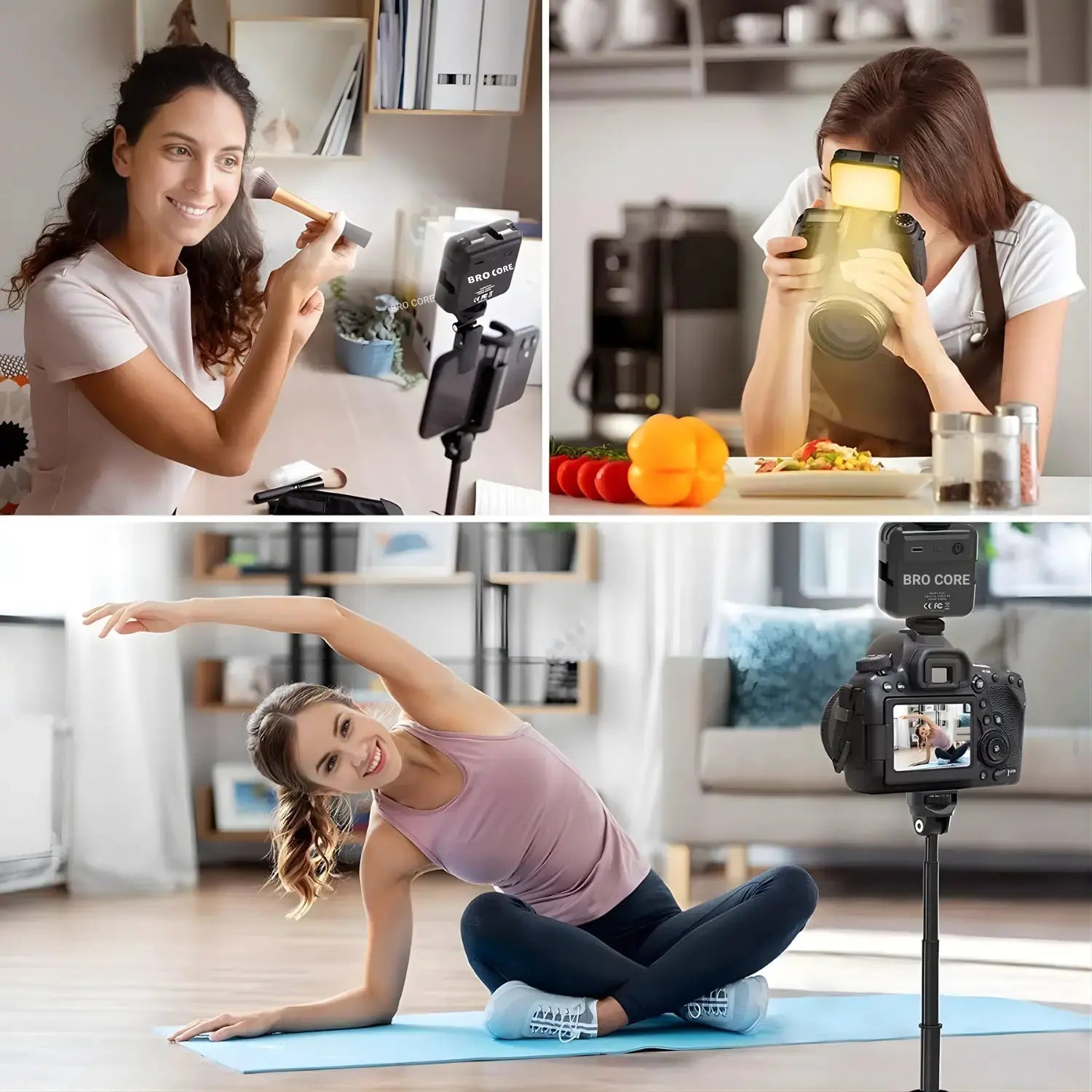 Bro Core RGB Mini LED Light portable rechargeable video light for content creation