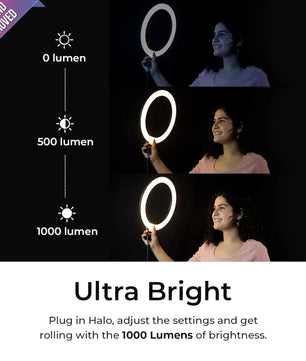 LED ring light without tripod by Bro Core for content creators and social media videos
