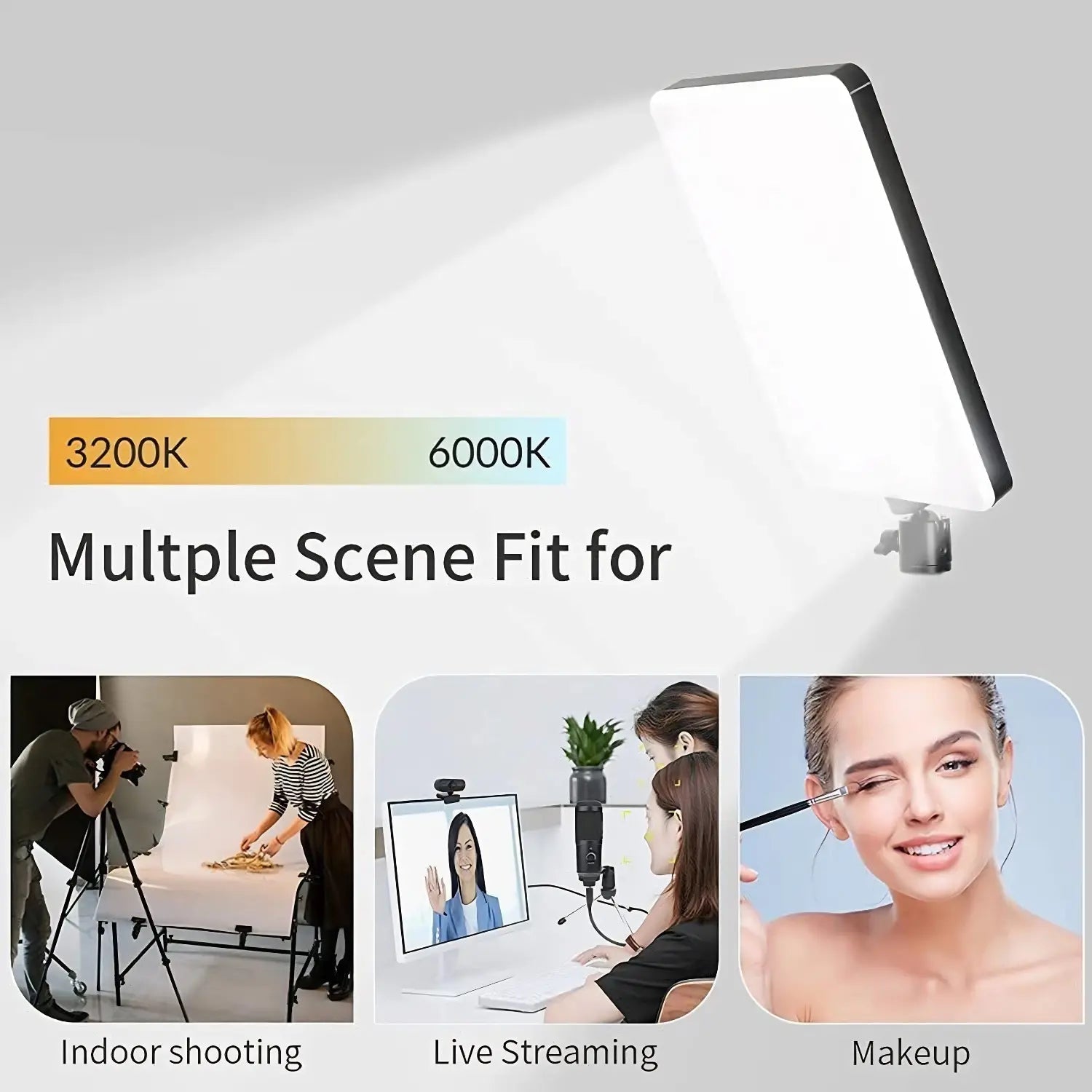 Bro Core MM-240 LED Video Light Kit with Adjustable Brightness and Color Temperature for YouTube Studio Setup