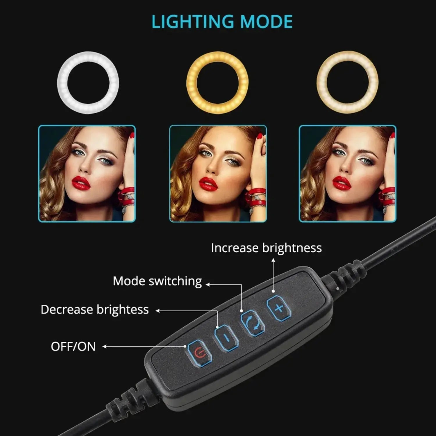 LED ring light with tripod stand for YouTube videos, reels, and live streaming