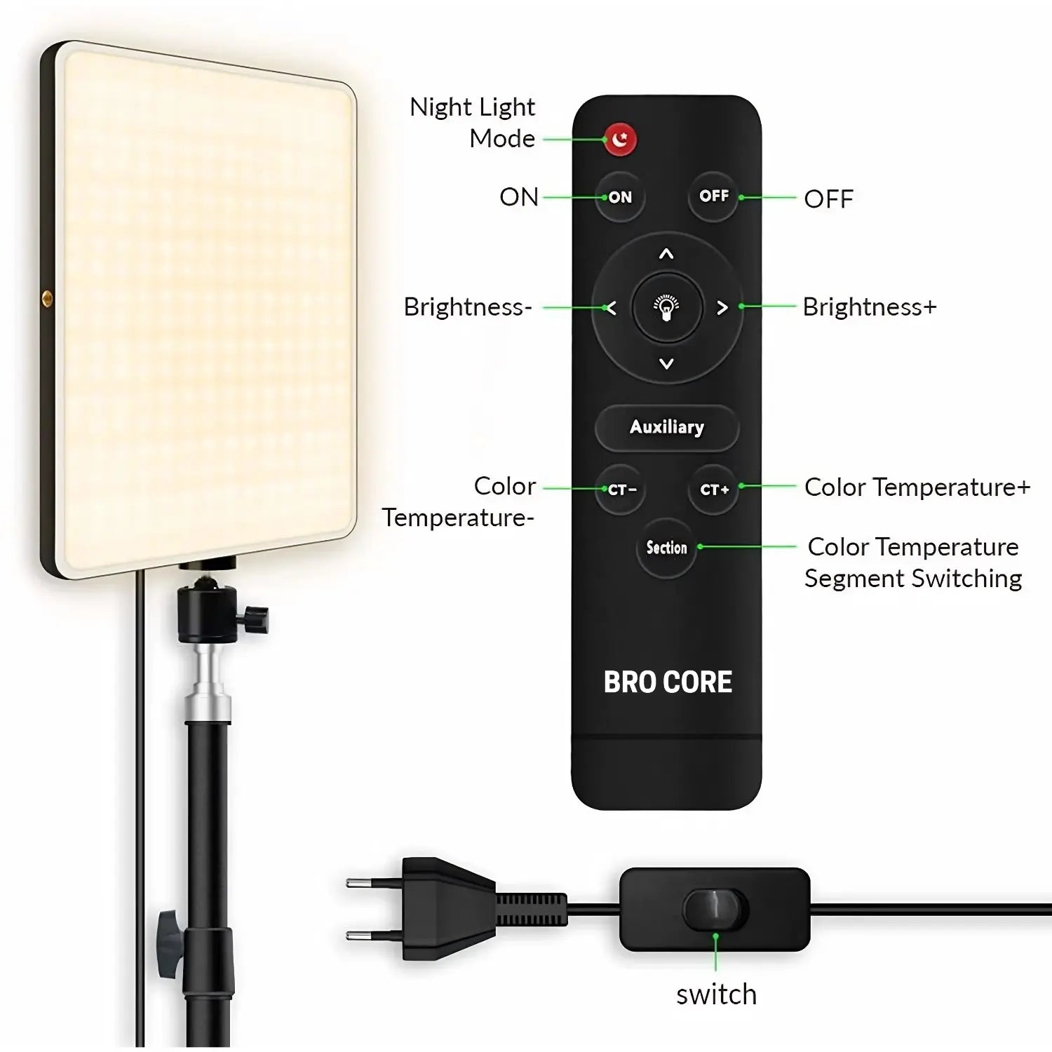 Content Creator Using Bro Core MM-240 LED Soft Panel Light for Photography, Live Streaming and Video Production