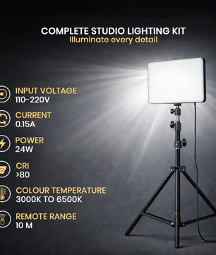 Bro Core MM-240 Camera Light 11-inch LED Soft Panel with 3400 Lux Brightness for Professional Photography and Video Recording