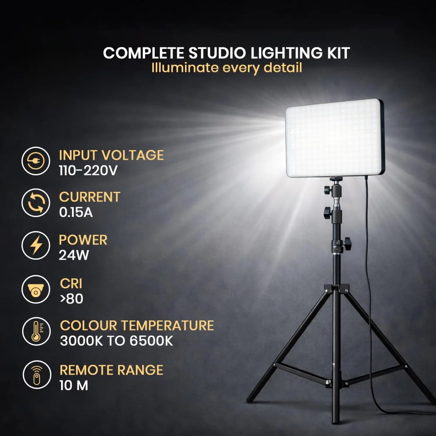 Bro Core MM-240 Camera Light 11-inch LED Soft Panel with 3400 Lux Brightness for Professional Photography and Video Recording