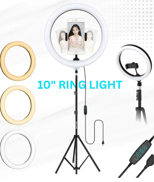 Bro Core 10 Inch LED Ring Light with 7 Feet Tripod Stand for Mobile Photography & Video Shooting Bro Core