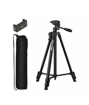 Bro Core F3366 Tripod Stand for Camera & Mobile | Adjustable 360° Rotating Camera Tripod Stand | Lightweight Portable Tripod